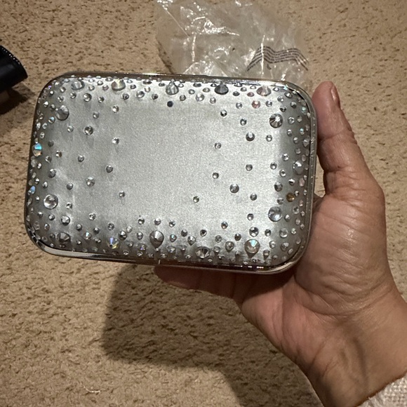 Aldo Handbags - Aldo Silver Rhinestone Clutch